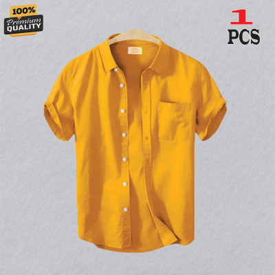 Premium Quality 100% Oxford Cotton Fabric Short Sleeve Shirt For Men's - KATHALI.