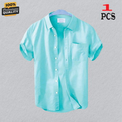 Premium Quality 100% Oxford Cotton Fabric Short Sleeve Shirt For Men's - PEST.