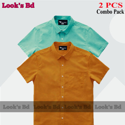 Premium Quality 100% Oxford Cotton Fabric Short Sleeve Shirt For Men's - KATHALI & PEST.