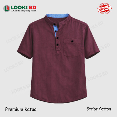 Stripe Cotton Fabrics Premium Quality Katua - PURPLE.