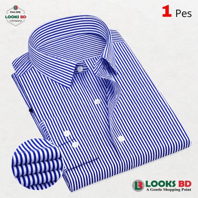 Premium Quality Stripe Formal Shirt - SKY. (STRIPE)